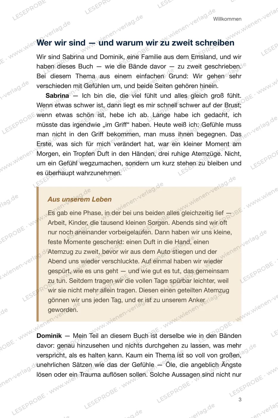 Seite 3 der Leseprobe: Warum wir zu zweit schreiben