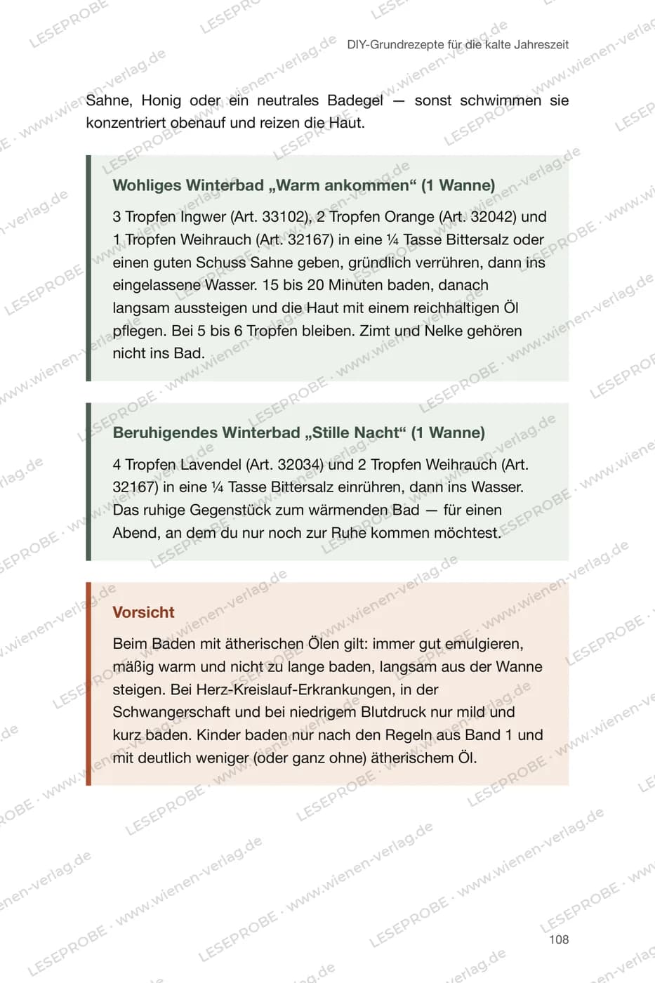Seite 1 der Leseprobe: Winterbad mit Vorsicht-Kasten