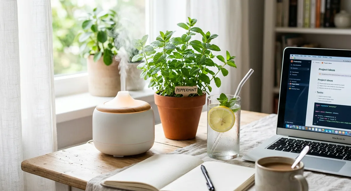 Diffuser am Arbeitsplatz