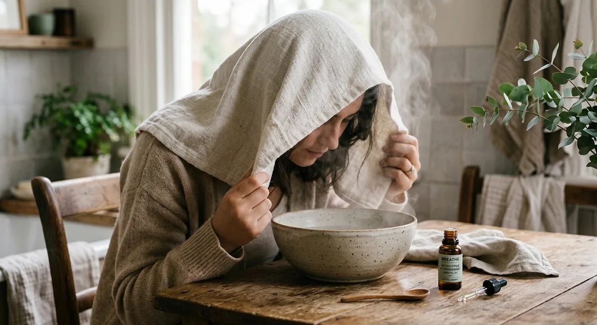Dampfinhalation mit Ölen