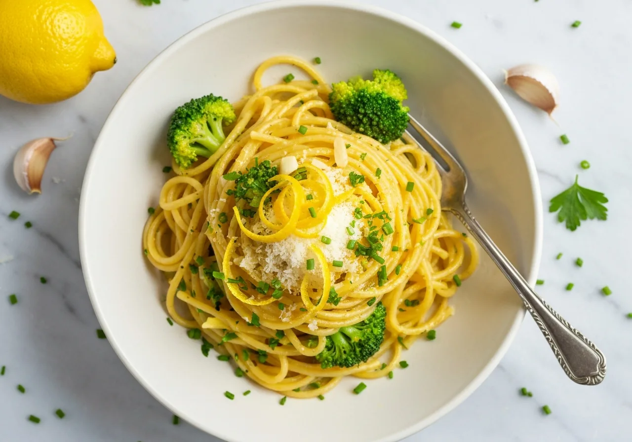 Zitronen-Knoblauch-Pasta mit Brokkoli – Rezept mit ätherischen Ölen von Young Living